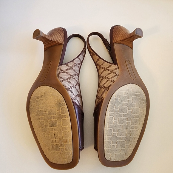 Etienne Aigner Brown Tassel Slingback Pumps - Picture 4 of 7